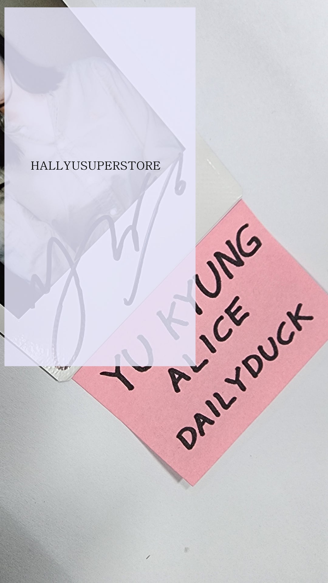 YU KYUNG (Of Alice) "SHOW DOWN" - Hand Autographed(Signed) Polaroid - HALLYUSUPERSTORE