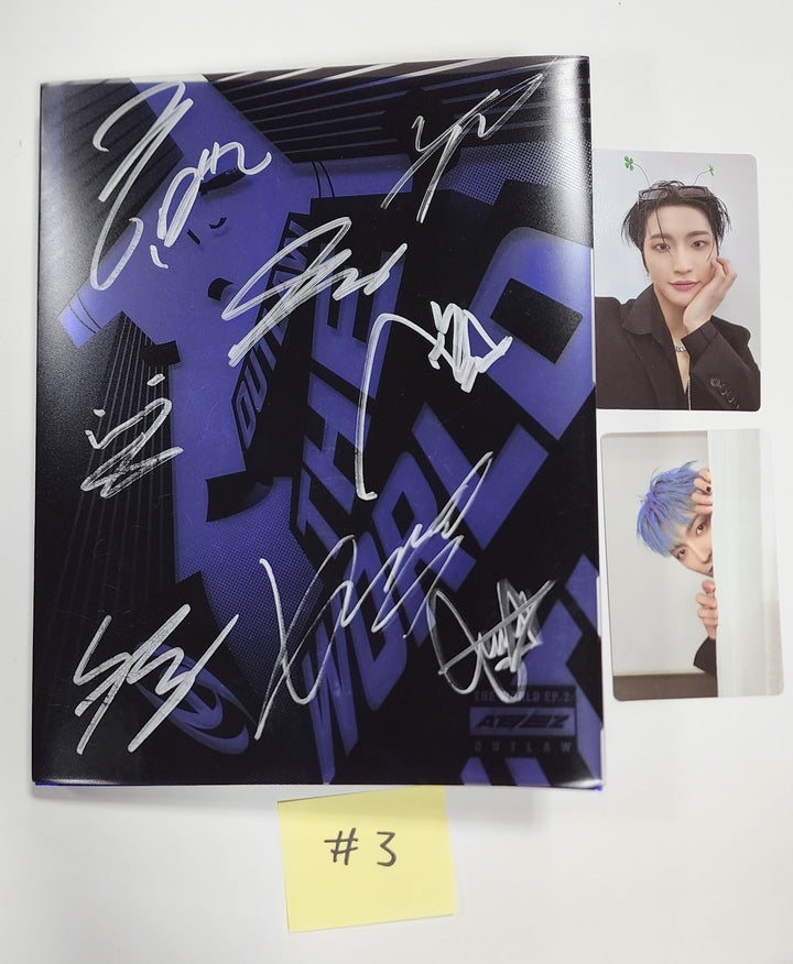 ATEEZ "THE WORLD EP.2 " 9th Mini - Hand Autographed(Signed) Promo Album - HALLYUSUPERSTORE
