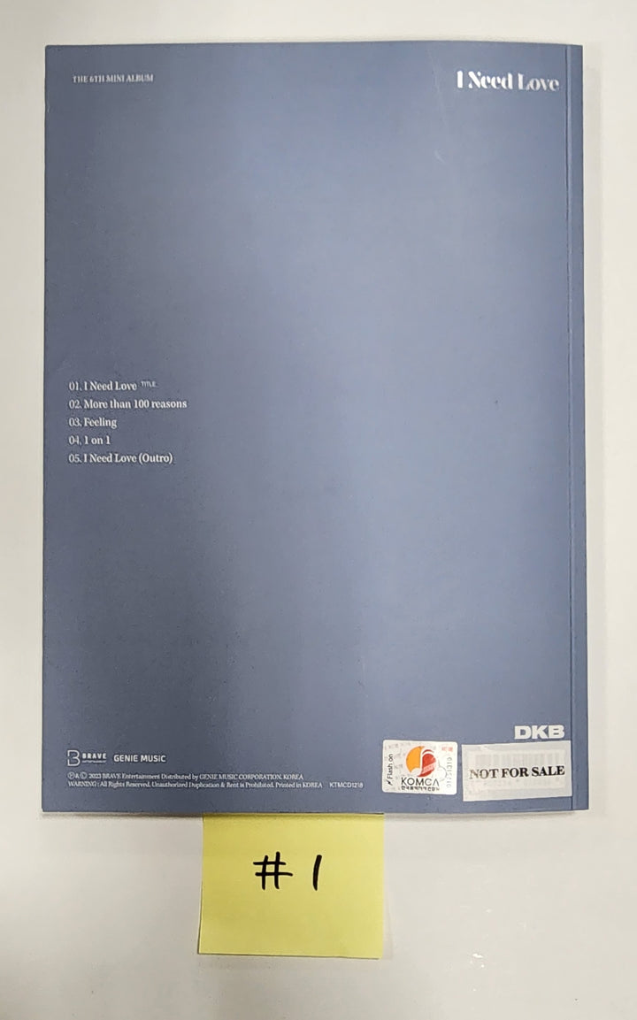 DKB "I Need Love" - Hand Autographed(Signed) Promo Album - HALLYUSUPERSTORE