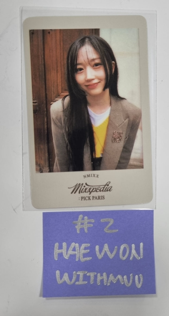 NMIXX "MIXXPEDIA : PICK PARIS" 2nd Photobook - Withmuu Pre-Order Benefit Photocard - HALLYUSUPERSTORE