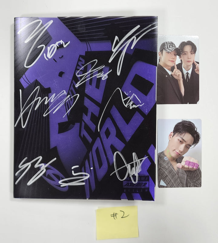 ATEEZ "THE WORLD EP.2 " 9th Mini - Hand Autographed(Signed) Promo Album - HALLYUSUPERSTORE