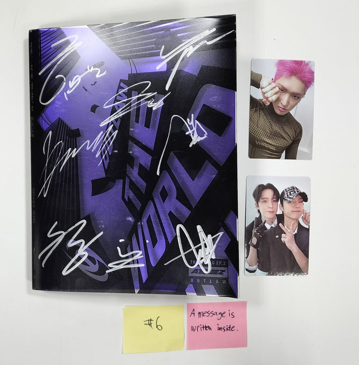 ATEEZ "THE WORLD EP.2 " 9th Mini - Hand Autographed(Signed) Promo Album - HALLYUSUPERSTORE