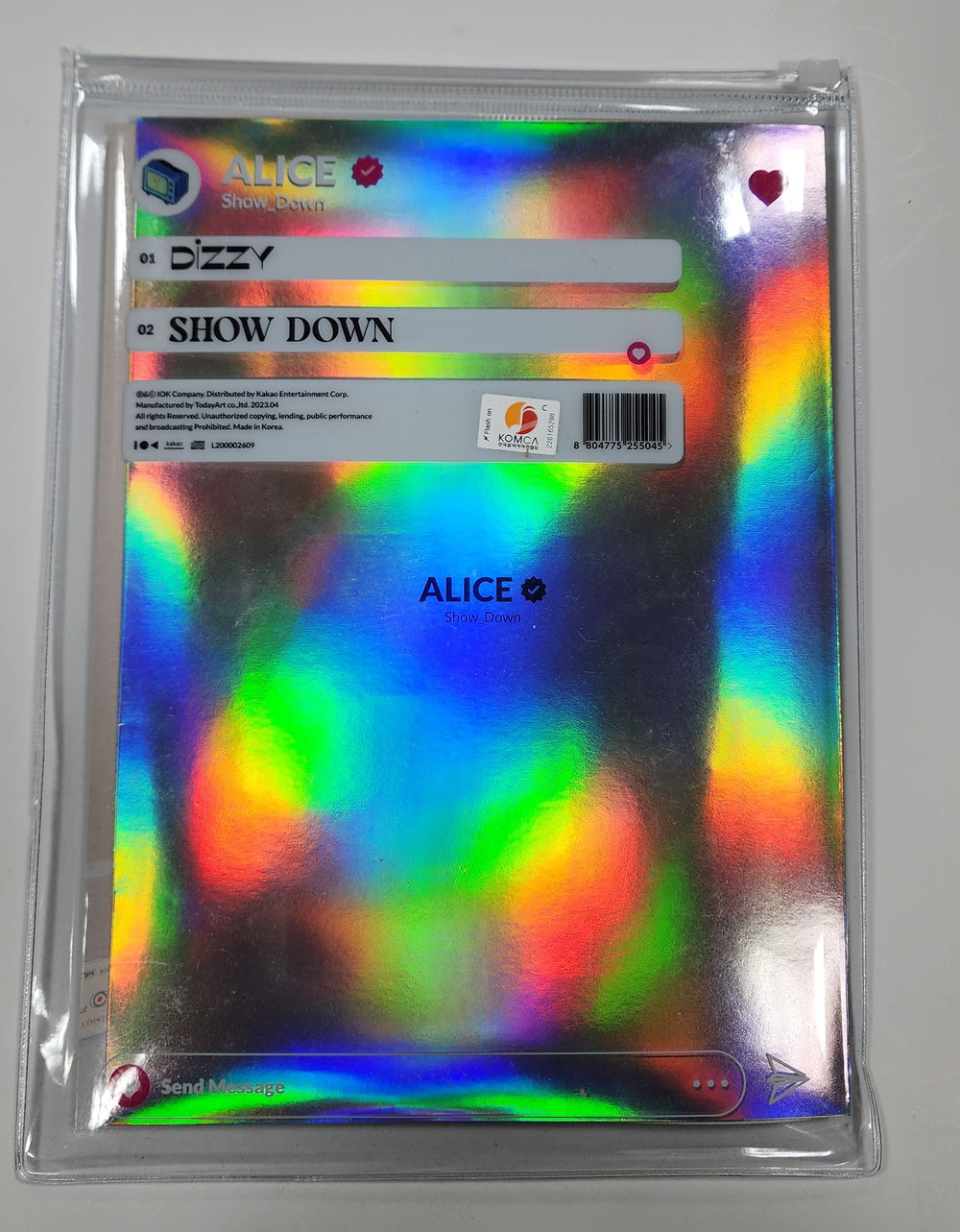 ALICE "SHOW DOWN" - Hand Autographed(Signed) Album - HALLYUSUPERSTORE