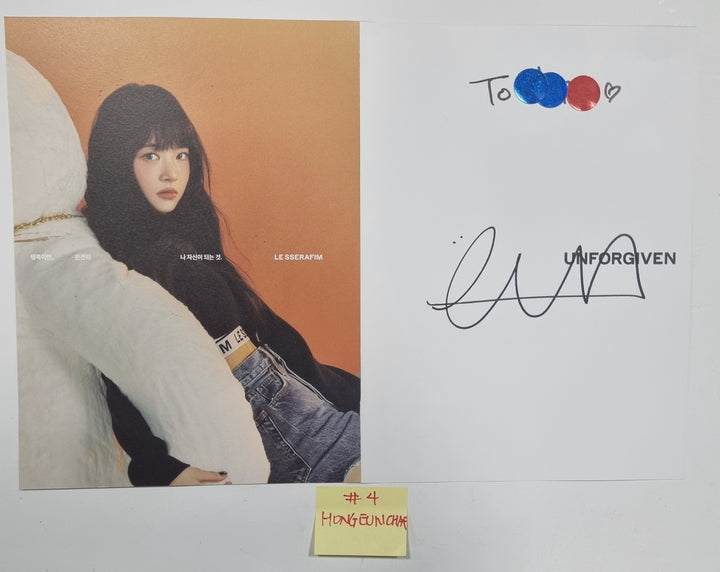 LE SSERAFIM "Unforgiven" - A Cut Page From Fansign Event Album - HALLYUSUPERSTORE