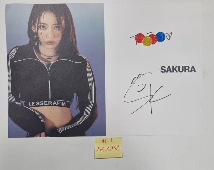 LE SSERAFIM "Unforgiven" - A Cut Page From Fansign Event Album - HALLYUSUPERSTORE