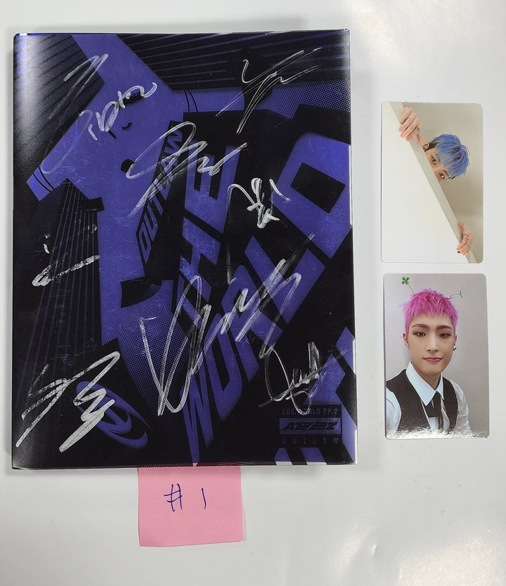 ATEEZ "THE WORLD EP.2 " 9th Mini - Hand Autographed(Signed) Promo Album - Must read! - HALLYUSUPERSTORE