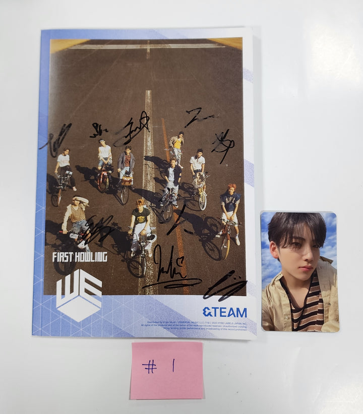 &TEAM  "First Howling : WE" - Hand Autographed(Signed) Promo Album - HALLYUSUPERSTORE