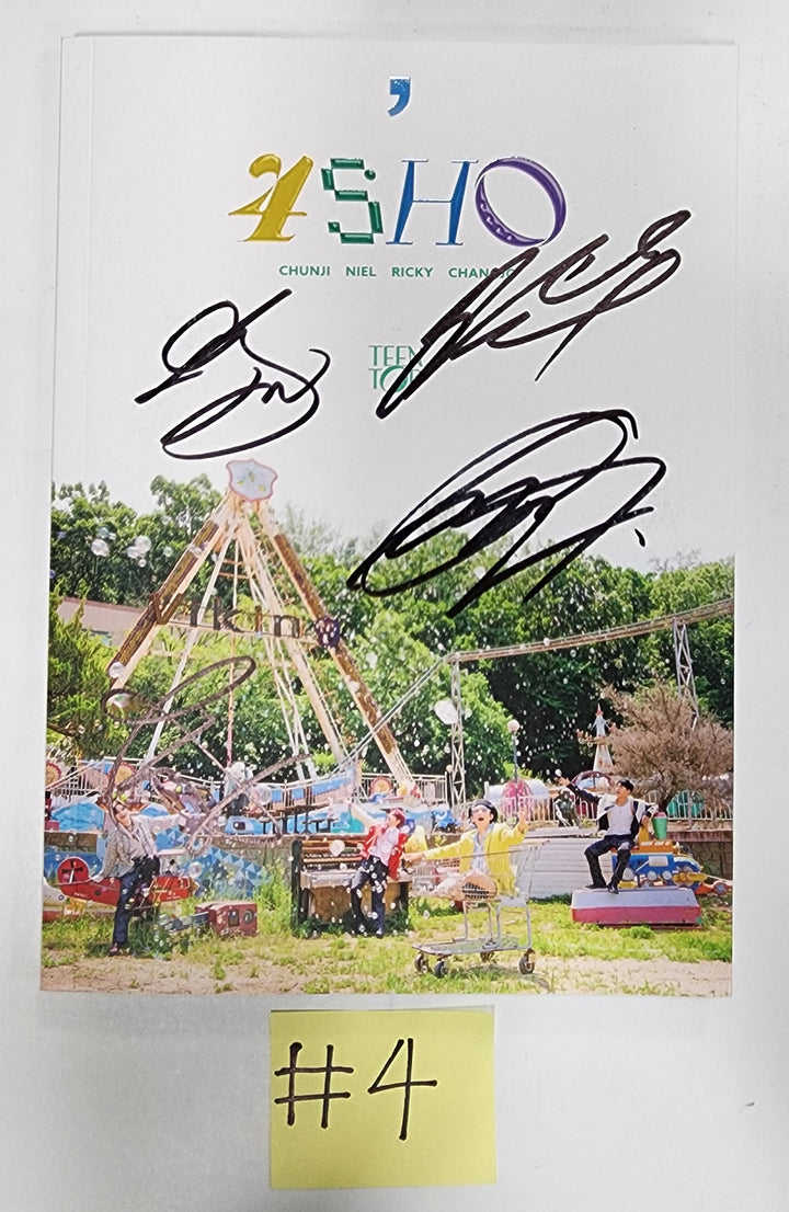 TEEN TOP "4SHO" - Hand Autographed(Signed) Promo Album - HALLYUSUPERSTORE