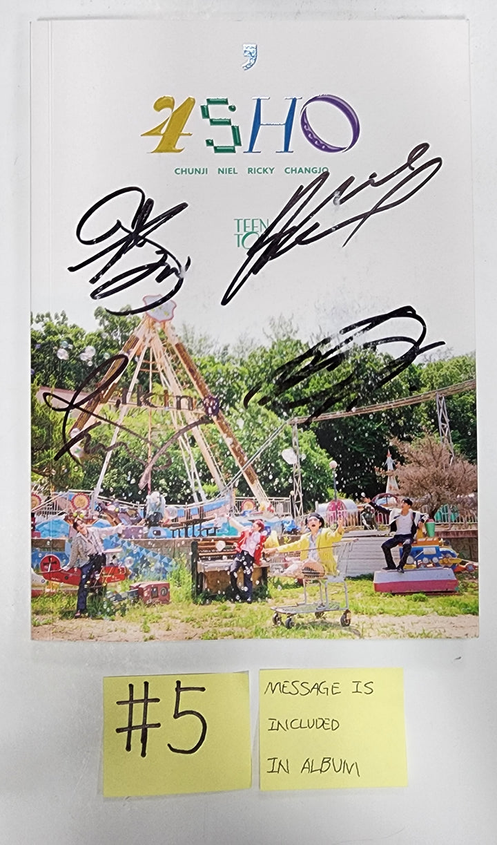 TEEN TOP "4SHO" - Hand Autographed(Signed) Promo Album - HALLYUSUPERSTORE