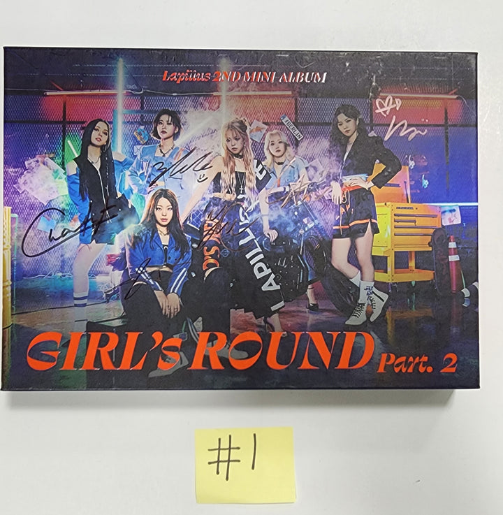 Lapillus "GIRL's ROUND Part. 2" - Hand Autographed(Signed) Promo Album - HALLYUSUPERSTORE