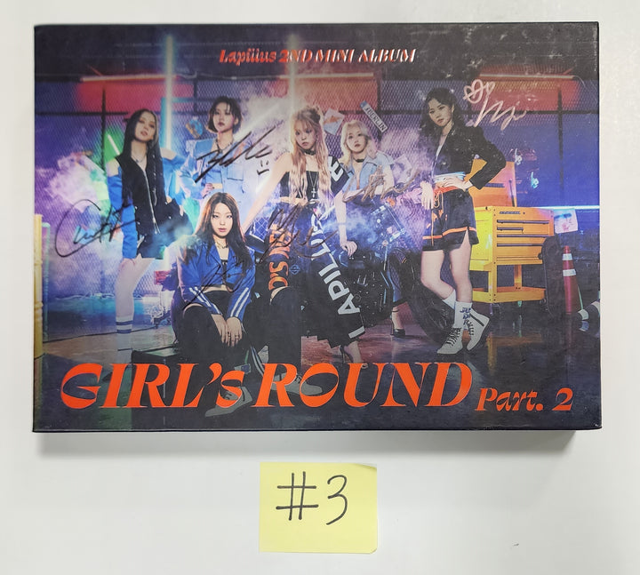 Lapillus "GIRL's ROUND Part. 2" - Hand Autographed(Signed) Promo Album - HALLYUSUPERSTORE