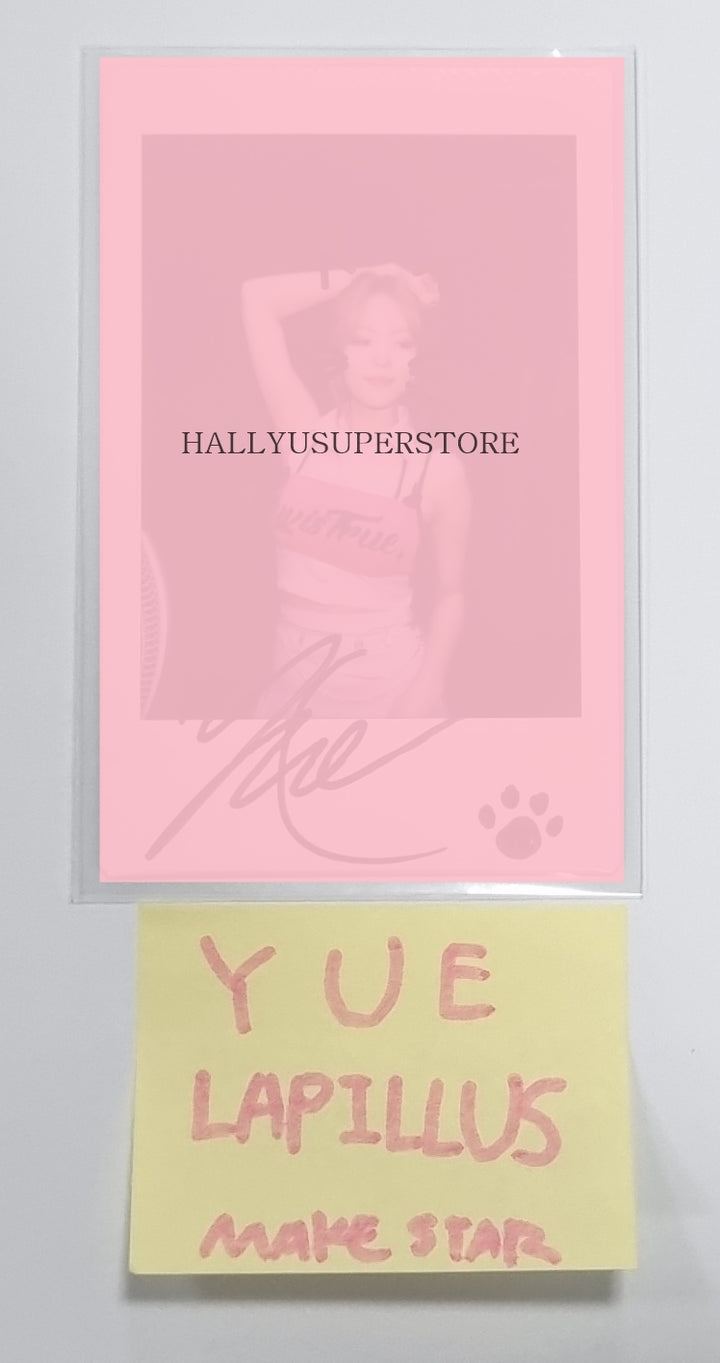 YUE (Of Lapillus) "GIRL's ROUND Part. 2" - Hand Autographed(Signed) Polaroid - HALLYUSUPERSTORE