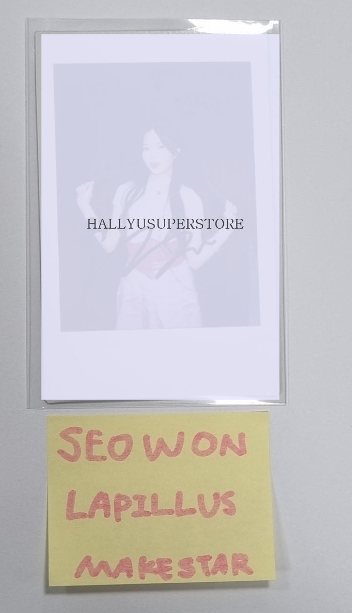 SEOWON (Of Lapillus) "GIRL's ROUND Part. 2" - Hand Autographed(Signed) Polaroid - HALLYUSUPERSTORE