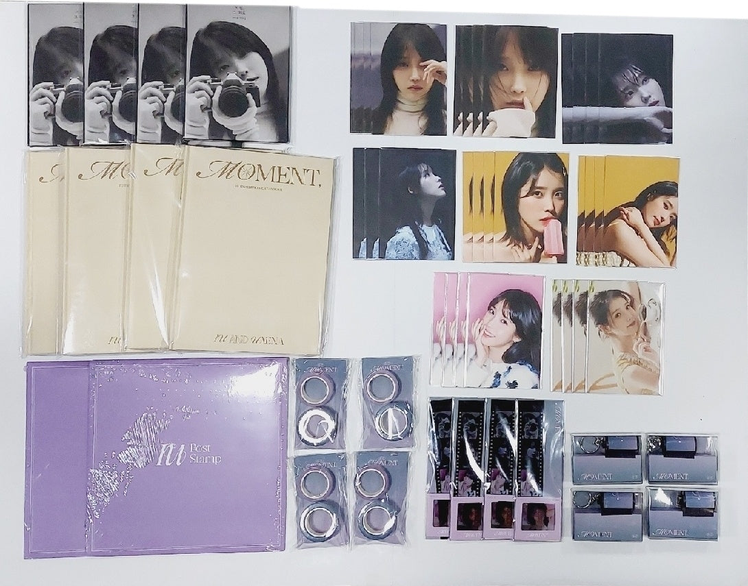 IU MOMENT - Official MD [Photo Film Keyring, Lyrics Book, Exhibiton  Catalogue, Mount Film set, Postcard, Masking Tape set]