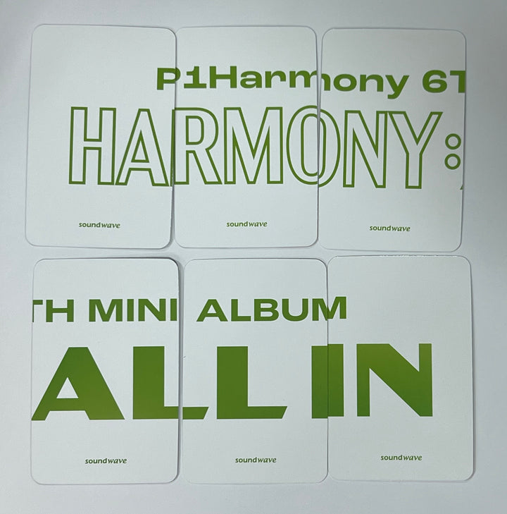 P1Harmony 'HARMONY : ALL IN' - Soundwave Lucky Draw Event Photocard - HALLYUSUPERSTORE