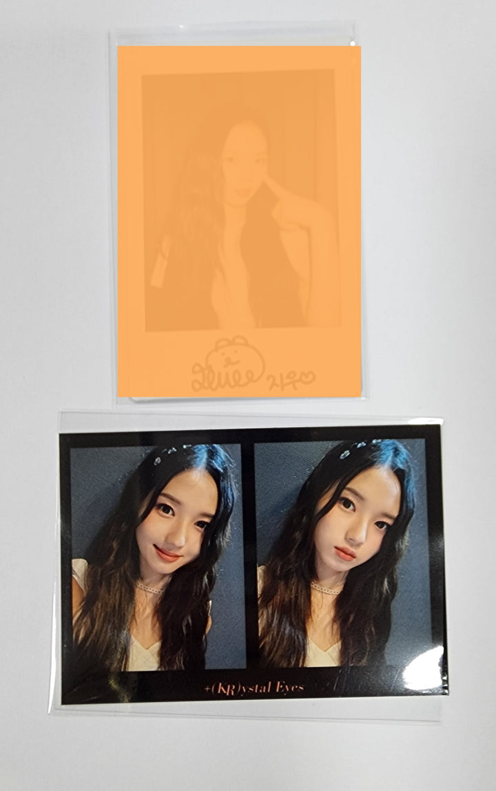 JIWOO (Of +(KR)ystal Eyes) "AESTHETIC" - Hand Autographed(Signed) Polaroid + 2 Cut Photo - HALLYUSUPERSTORE