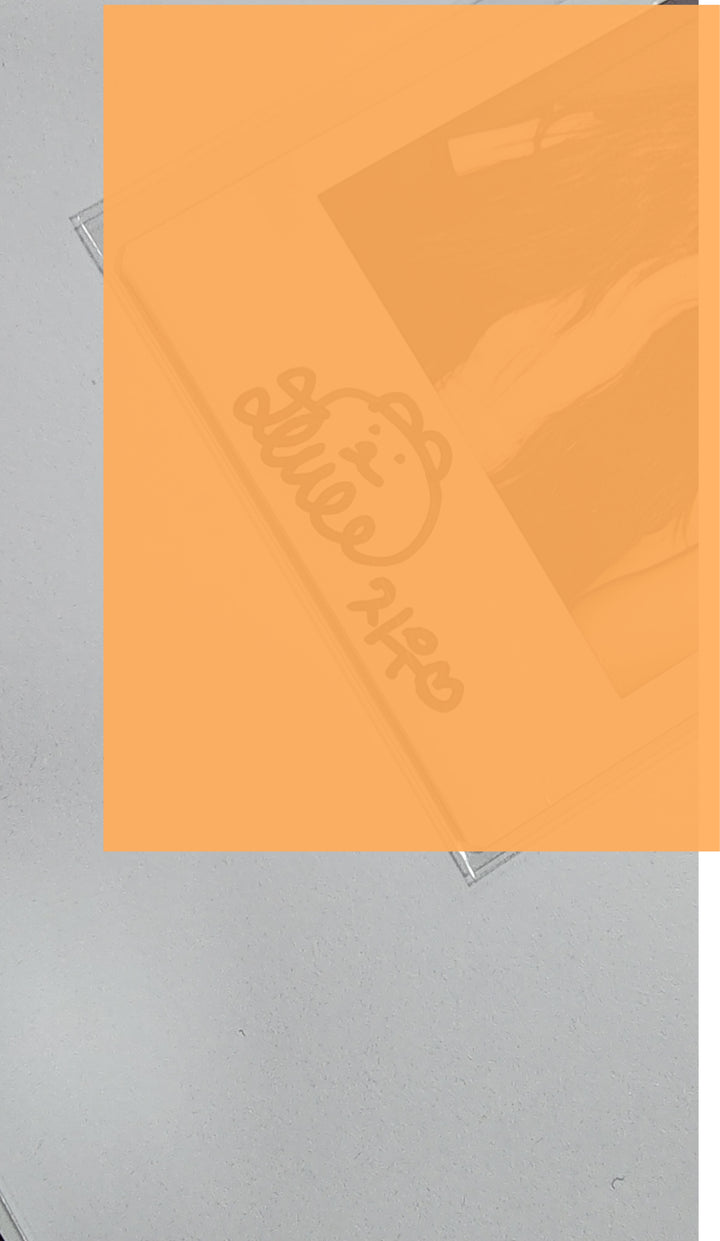 JIWOO (Of +(KR)ystal Eyes) "AESTHETIC" - Hand Autographed(Signed) Polaroid + 2 Cut Photo - HALLYUSUPERSTORE