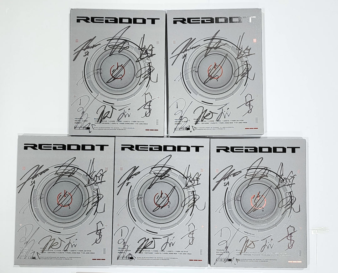 Treasure 2nd FULL "REBOOT" - Hand Autographed(Signed) Promo Album