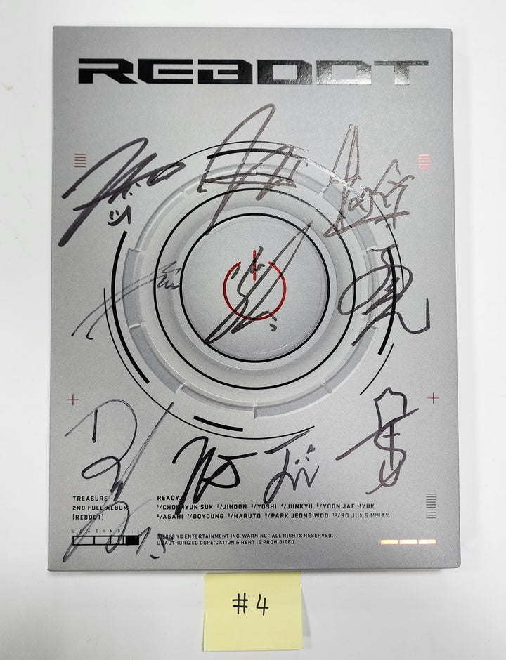 Treasure 2nd FULL "REBOOT" - Hand Autographed(Signed) Promo Album - HALLYUSUPERSTORE