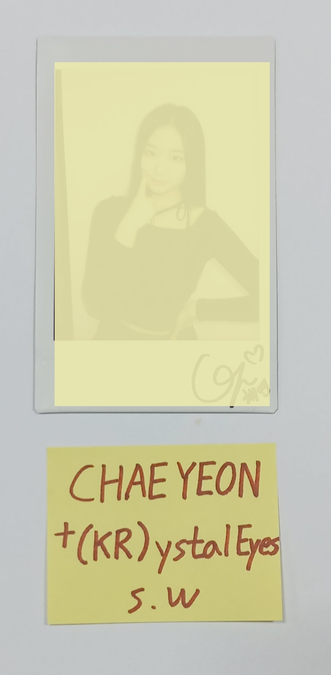 Chae Yeon (Of (KR)ystal Eyes) "AESTHETIC" - Hand Autographed(Signed) Polaroid - HALLYUSUPERSTORE