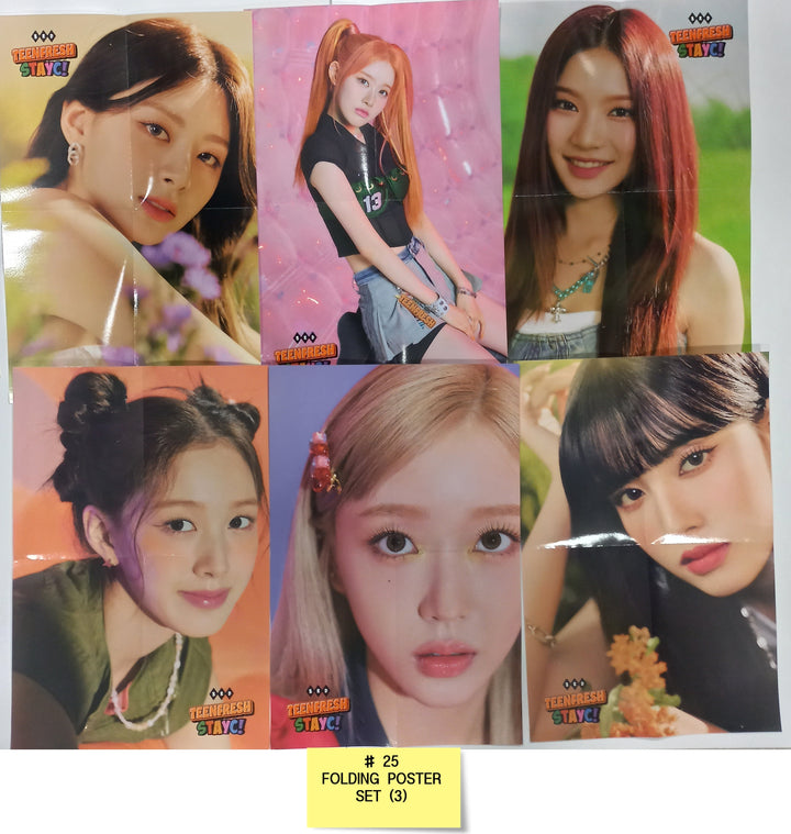 STAYC "TEENFRESH" - Official Photocard, 4 Cut Photo, Folding Poster Set (6EA) - HALLYUSUPERSTORE