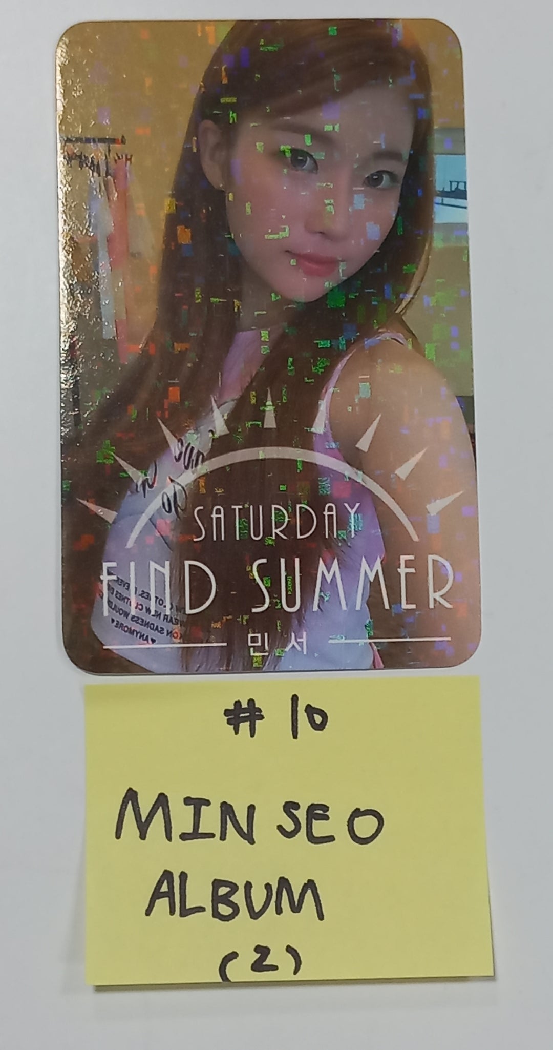 SATURDAY "Find Summer" - Afreeca TV "Making My Favorite I-dol project" - Hand Autographed(Signed) Album & Paper + Event Photocard + Official Photocard [23.08.24]