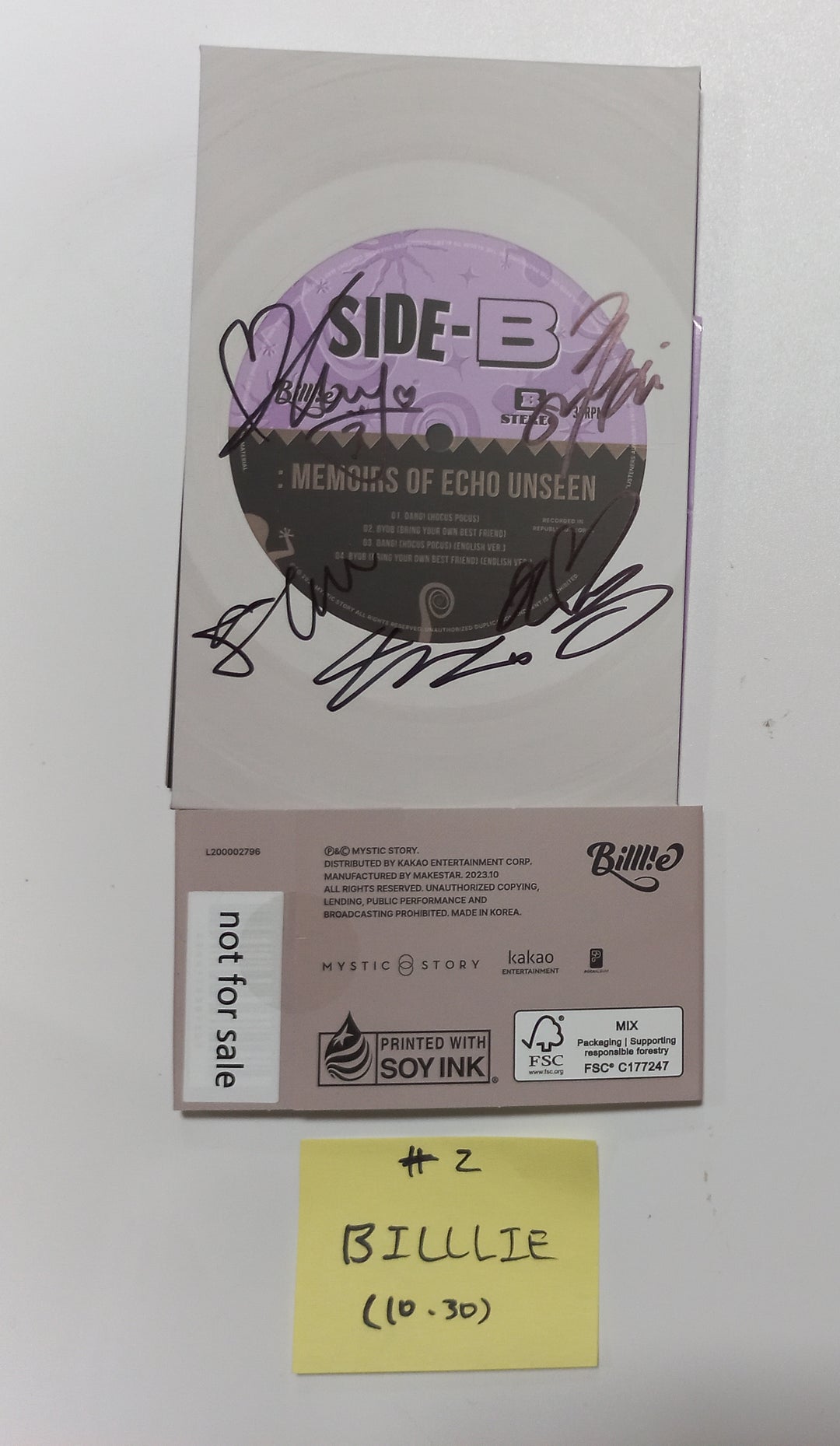 Billlie "side-B : memoirs of echo unseen" - Hand Autographed(Signed) Promo Album [Poca Ver.] [23.10.30]