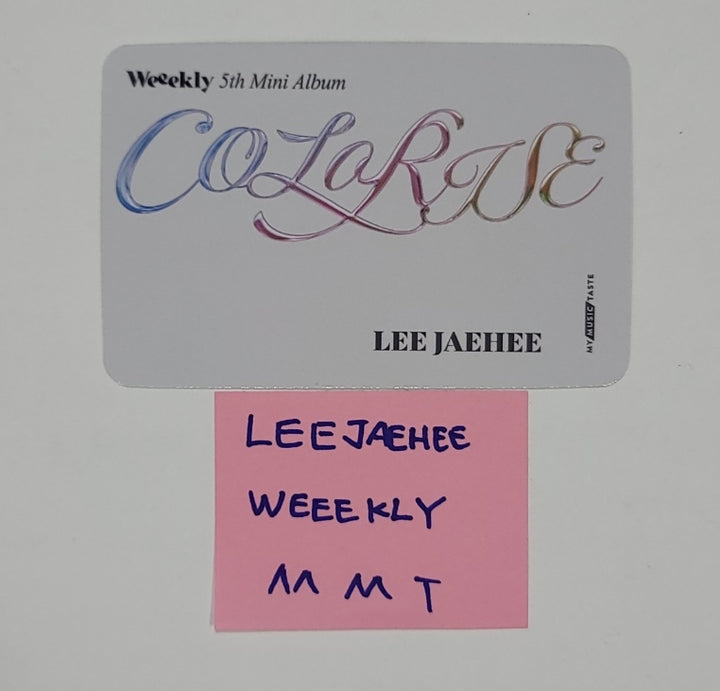 Lee Jae Hee (Of Weeekly) "ColoRise" 5th mini - Hand Autographed(Signed) Photocard [23.11.15]