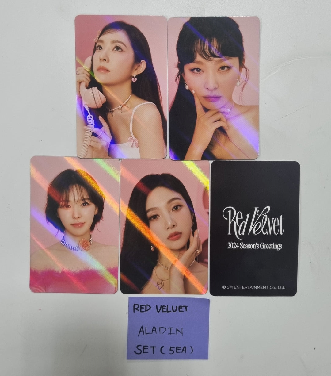 Red Velvet 2024 SEASON’S GREETINGS - Aladin Pre-order Benefit Hologram Photocards Set (5EA) [23.12.28]