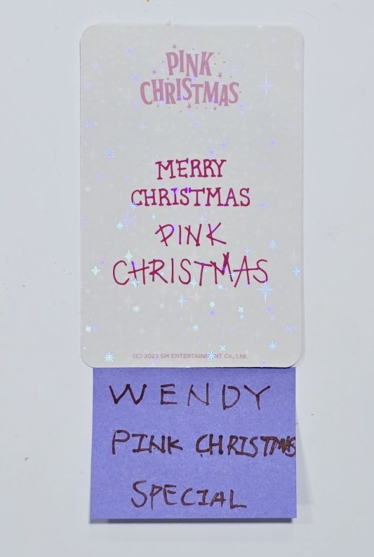 Wendy (Of Red Velvet) "Pink Christmas" - Official Trading Special Glitter Photocard [24.2.19]