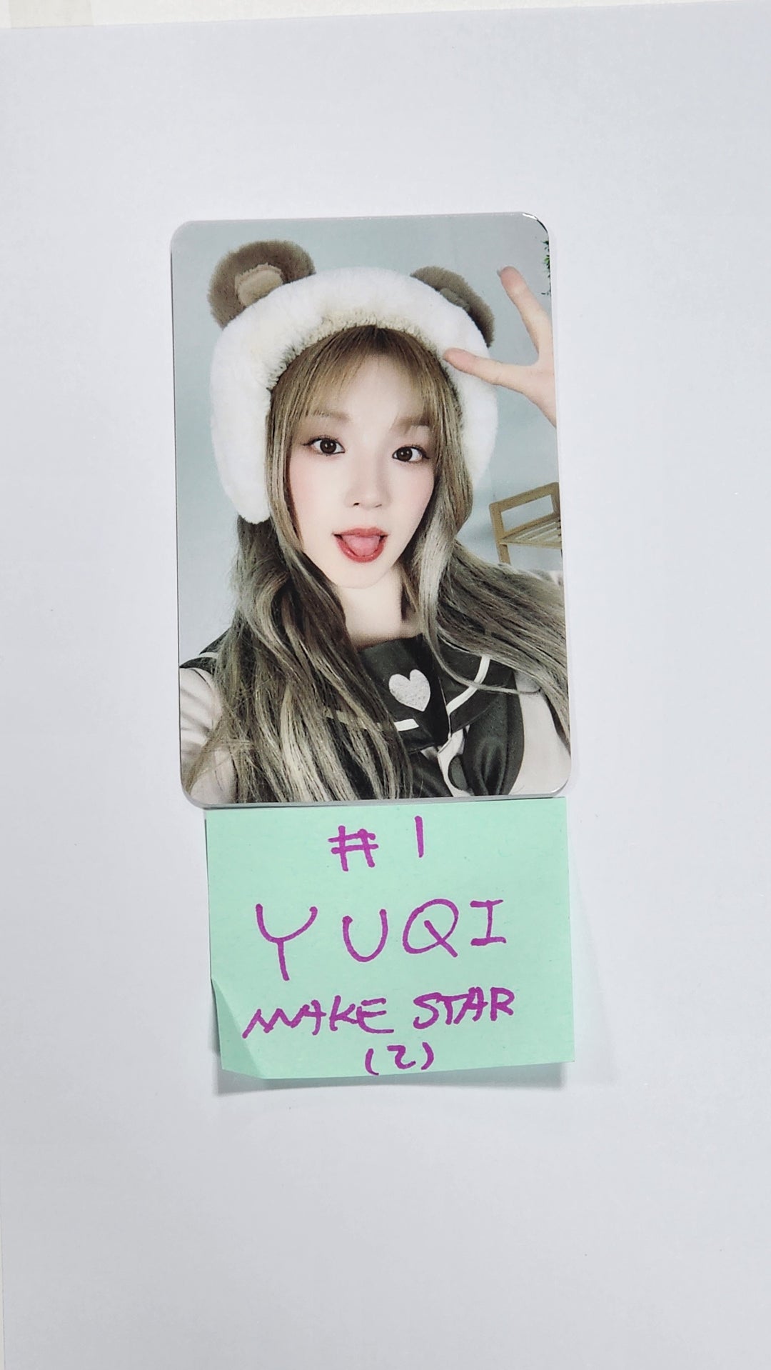 YUQI "YUQ1" - Makestar Fansign Event Photocard [24.5.2]