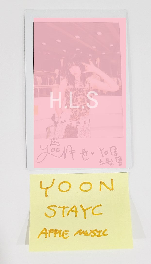 instax　チェキ　ポラロイド　yoon　ユン　stayc　直筆サイン instaxチェキポラロイドyoonユンstayc直筆サイン