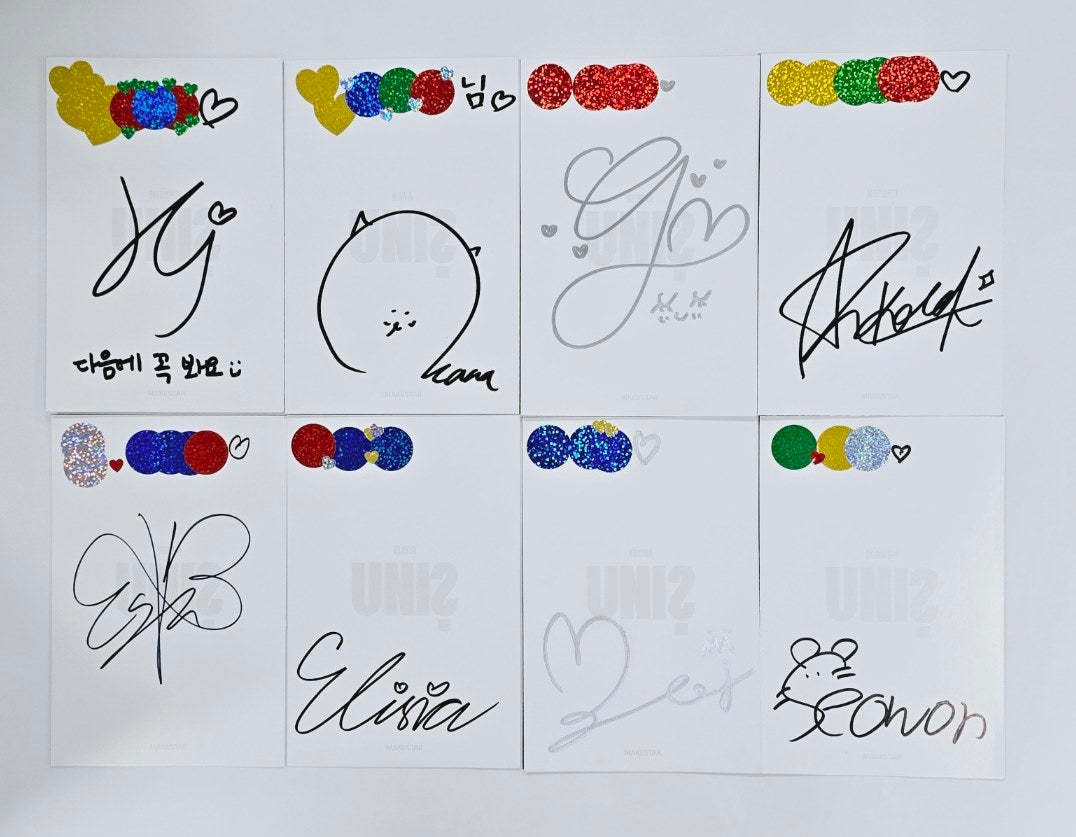 UNIS 'CURIOUS' - Hand Autographed(Signed) Postcard [24.8.22