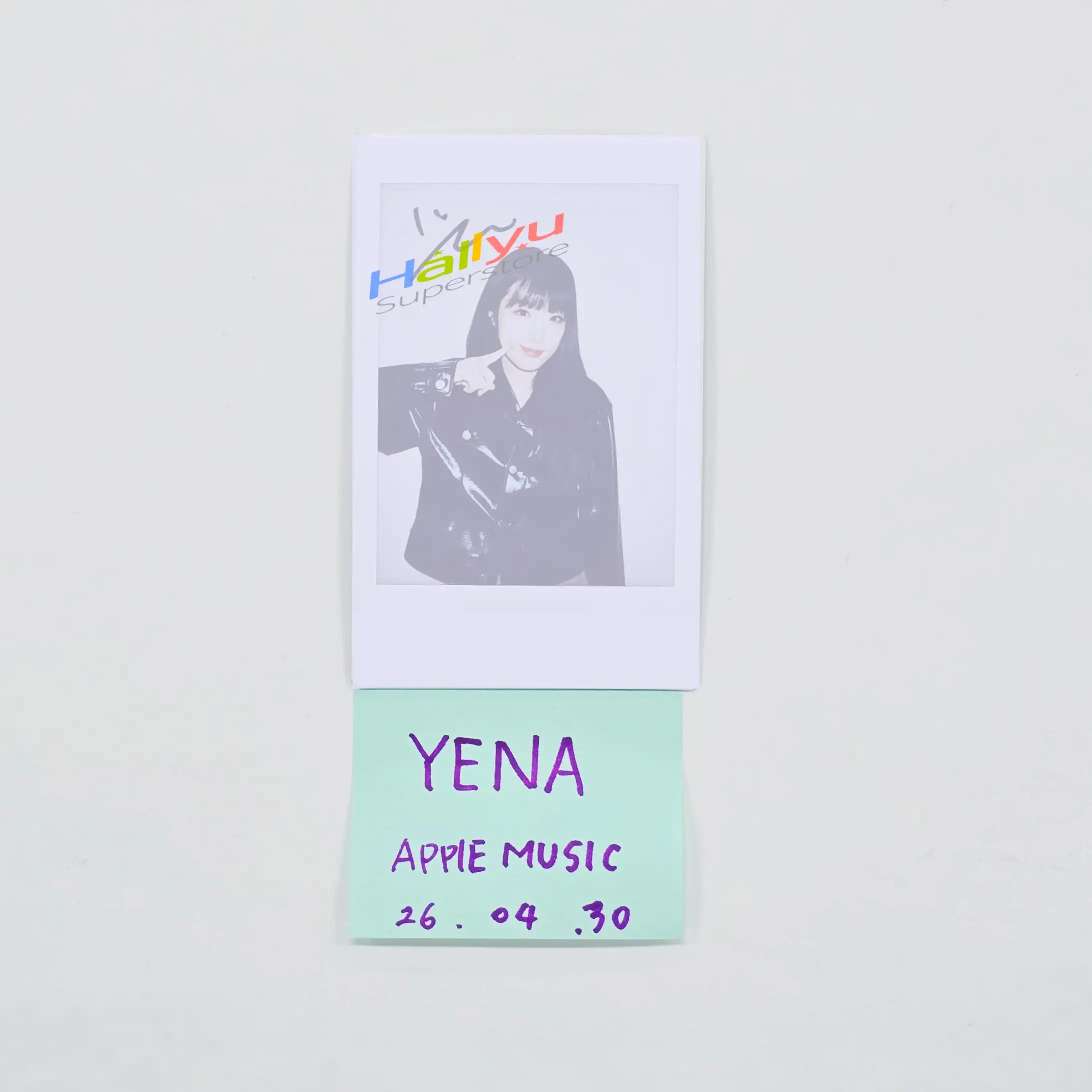 YENA - Hand Autographed(Signed) Polaroid [26.04.30] – HALLYUSUPERSTORE
