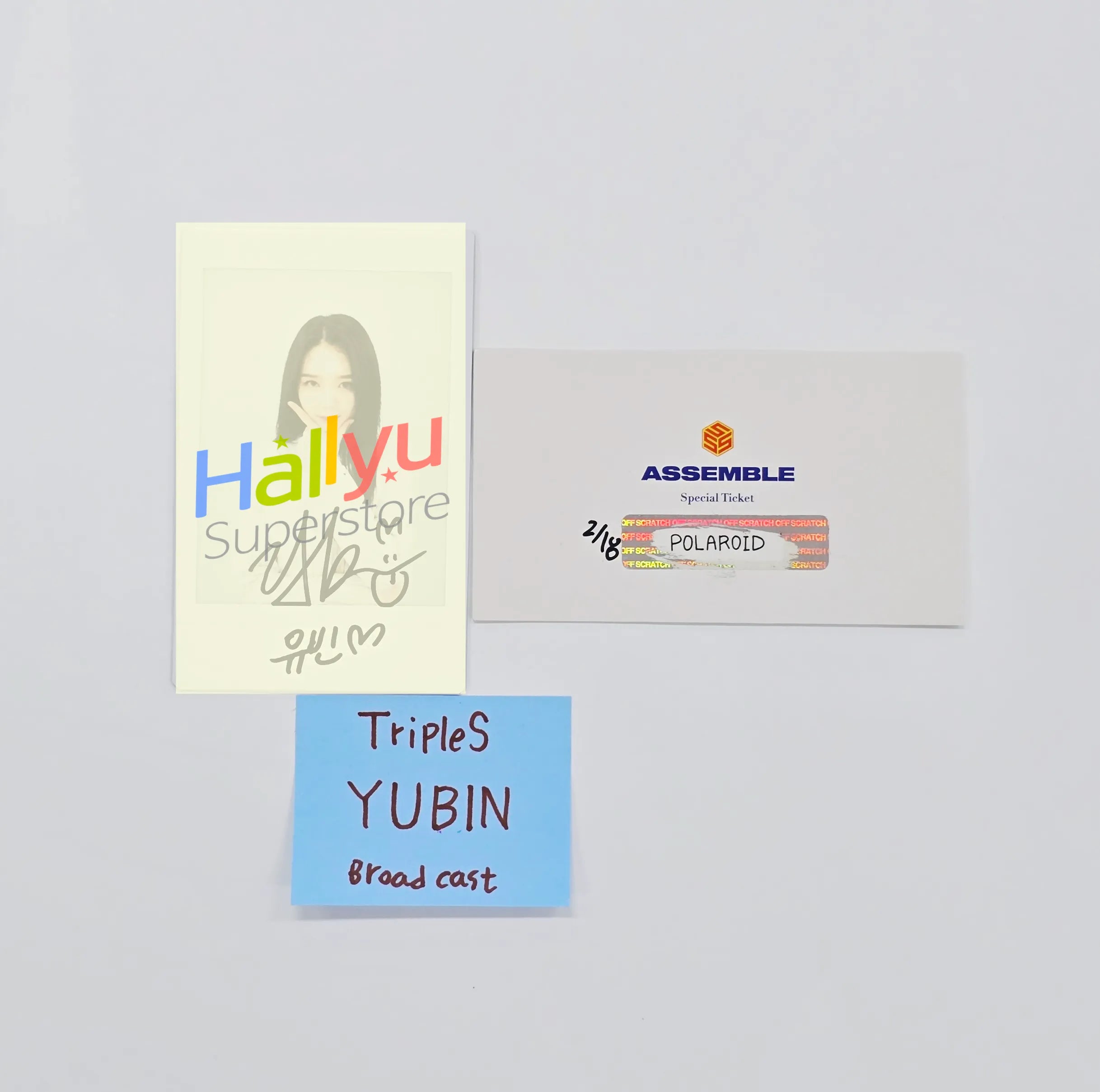YUBIN (of TripleS) - Hand Autographed(Signed) Polaroid [26.05.26