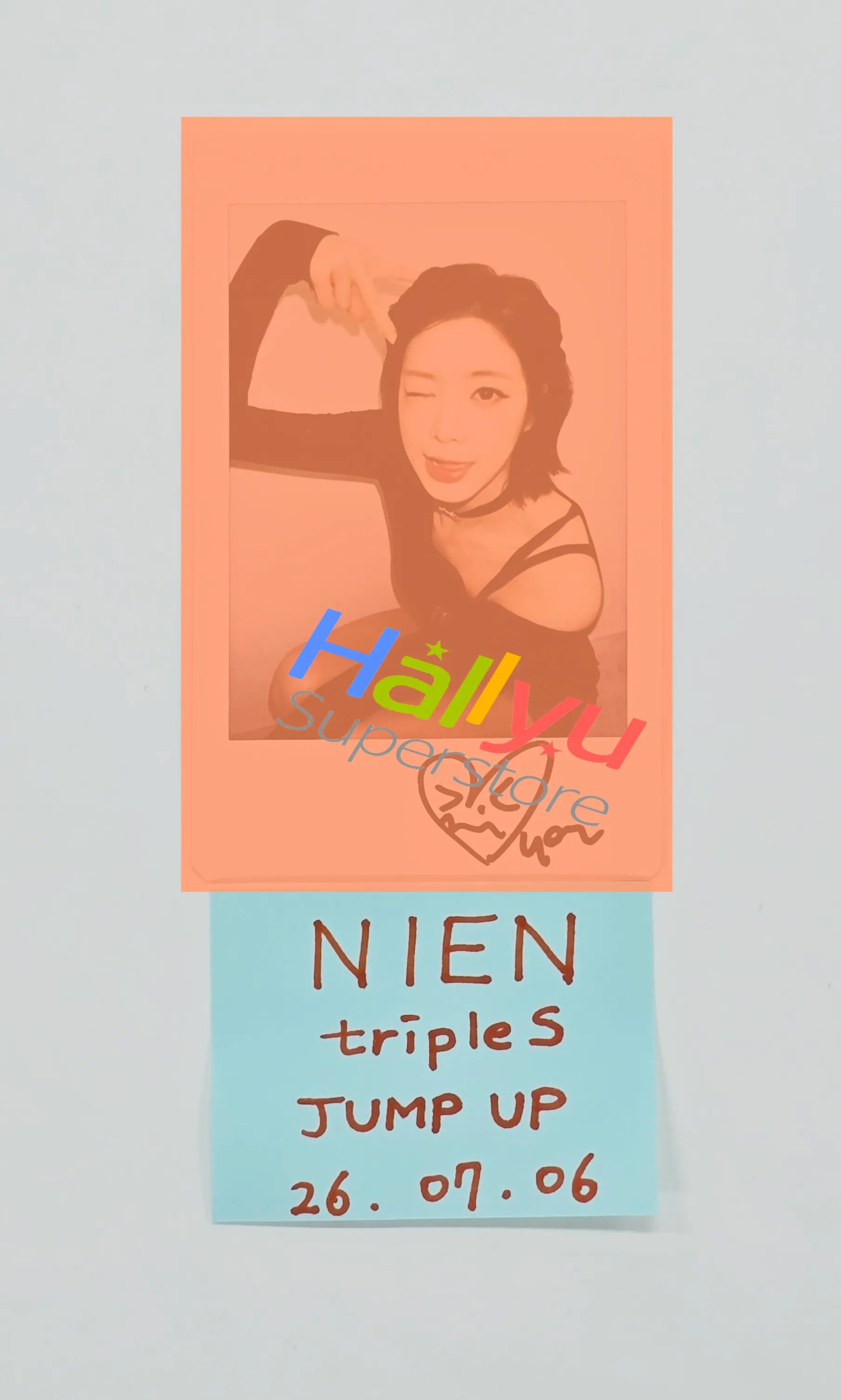 tripleS Nien ニエン 直筆 サイン 入り ポラロイド NIEN (of TripleS) - Hand Autographed(Signed) Polaroid [26.07.06
