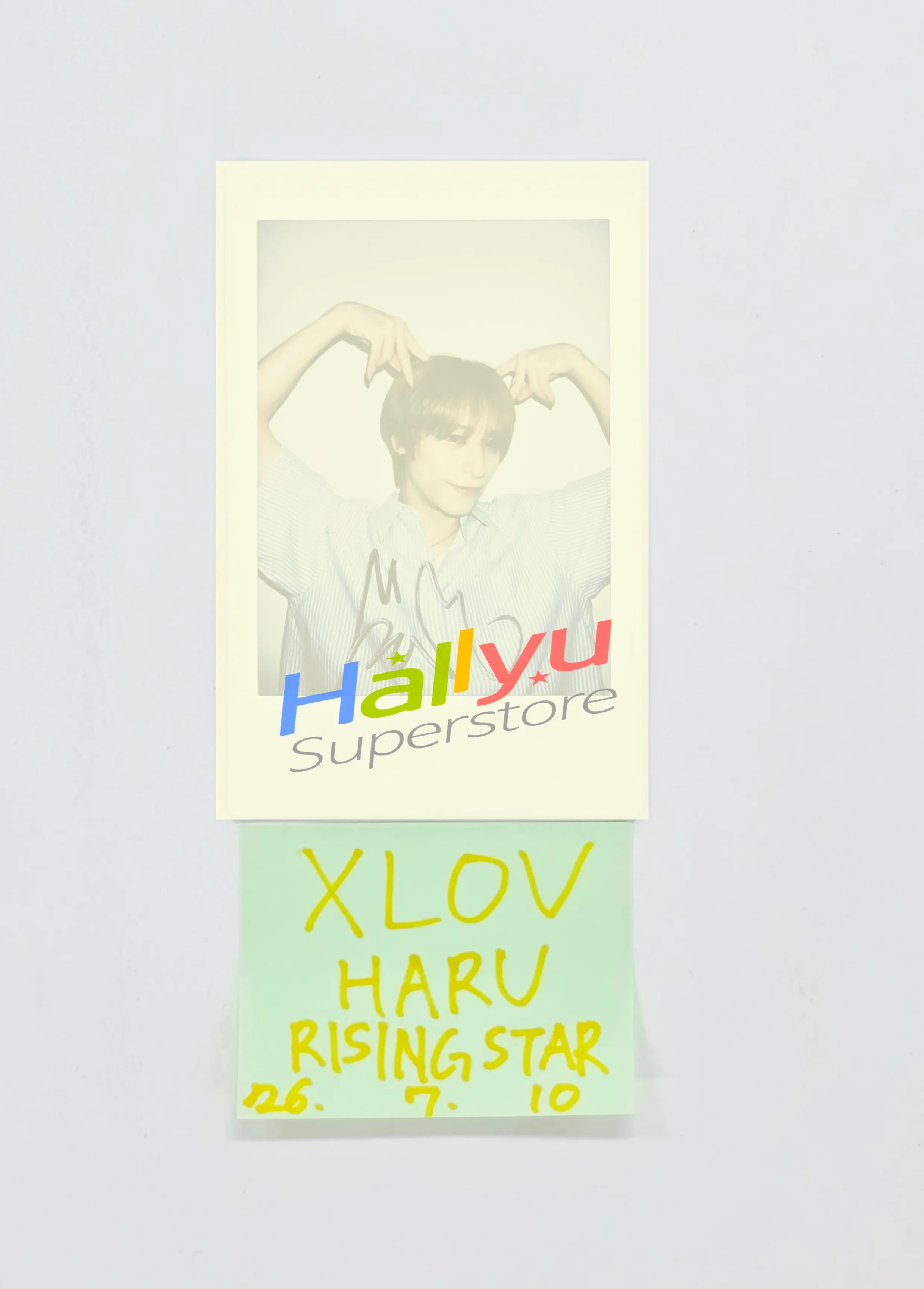 Haruy MAO サイン入り LP HARU (of XLOV) - Hand Autograhped(Signed) Polaroid [26.07.10