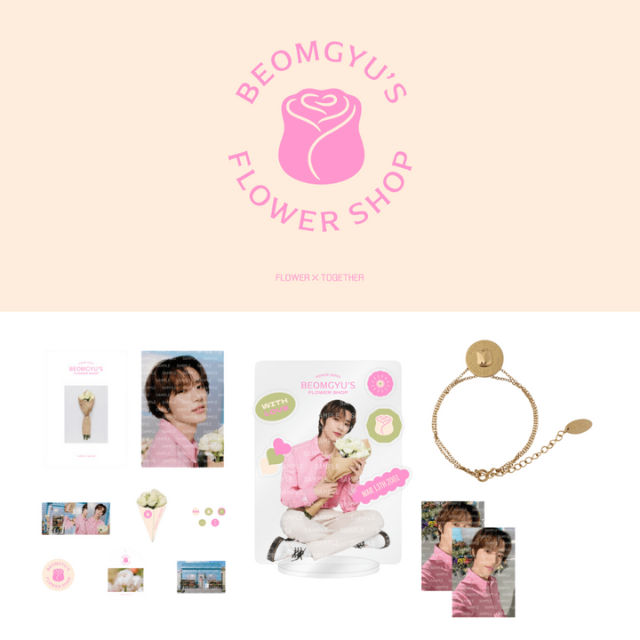 TXT - "Beomgyu's Flower Shop" Official MD (Photo Package, DIY Acrylic Stand, Bracelet) - HALLYUSUPERSTORE
