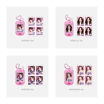aespa Girls SMTOWN OFFICIAL MD GOODS ACRYLIC STAND KEY RING + PHOTOCARD NEW