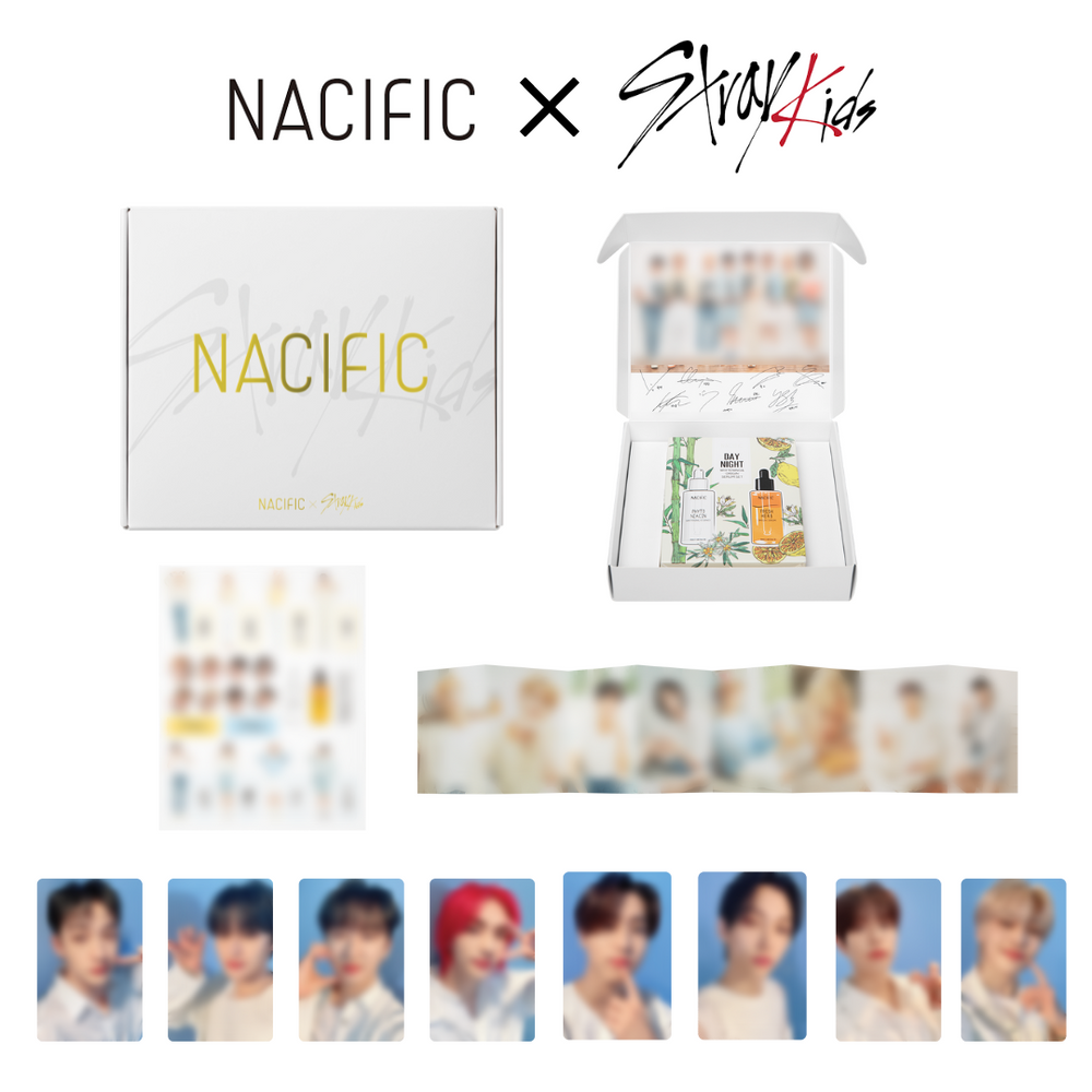 Stray kids X NACIFIC - COLLABO BOX + Official Photocards Set (8EA) - HALLYUSUPERSTORE