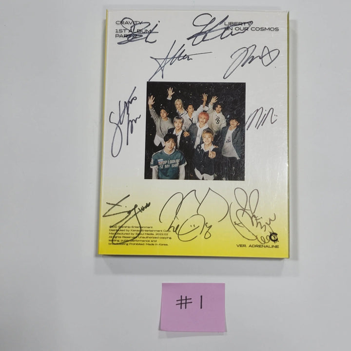 Cravity "LIBERTY : IN OUR COSMOS" 1st Part.2 - Hand Autographed(Signed) Promo Album - HALLYUSUPERSTORE