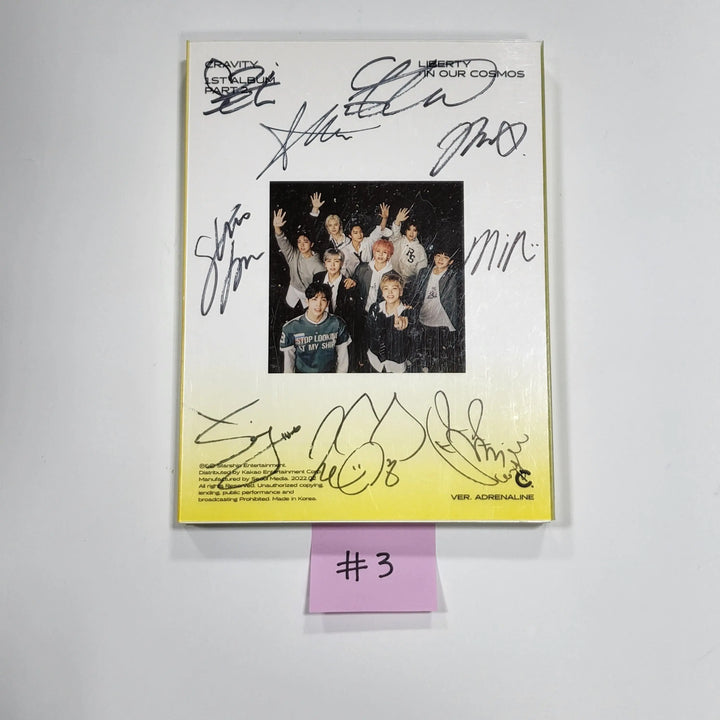 Cravity "LIBERTY : IN OUR COSMOS" 1st Part.2 - Hand Autographed(Signed) Promo Album - HALLYUSUPERSTORE