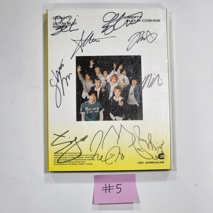 Cravity "LIBERTY : IN OUR COSMOS" 1st Part.2 - Hand Autographed(Signed) Promo Album - HALLYUSUPERSTORE