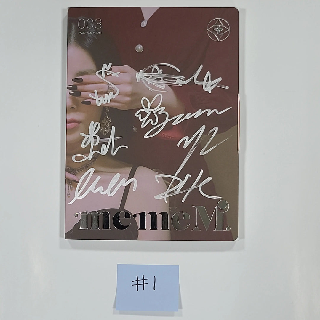 Purple Kiss 'memeM' - Hand Autographed(Signed) Promo Album - HALLYUSUPERSTORE