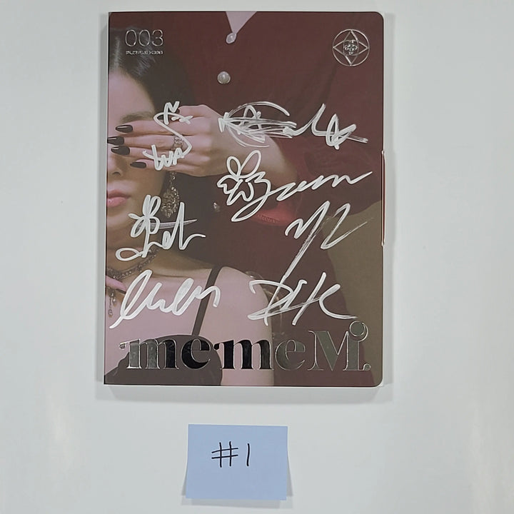 Purple Kiss 'memeM' - Hand Autographed(Signed) Promo Album - HALLYUSUPERSTORE