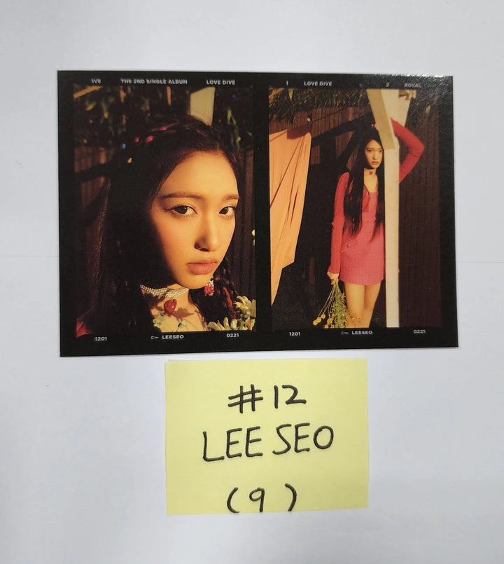 IVE 'LOVE DIVE' (Jewel Ver.) - Official Photocard, 2 Cut Photo, Mini Folded Poster - HALLYUSUPERSTORE