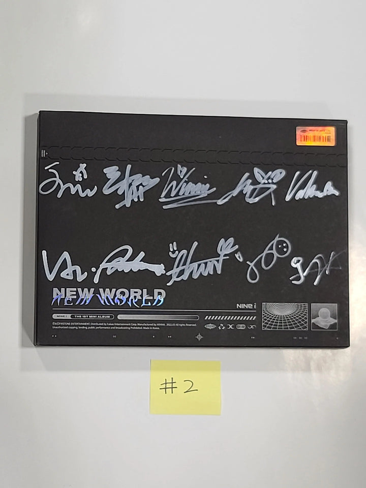 NINE.i "New World" - Hand Autographed(Signed) Promo Album (New / Sealed) - HALLYUSUPERSTORE