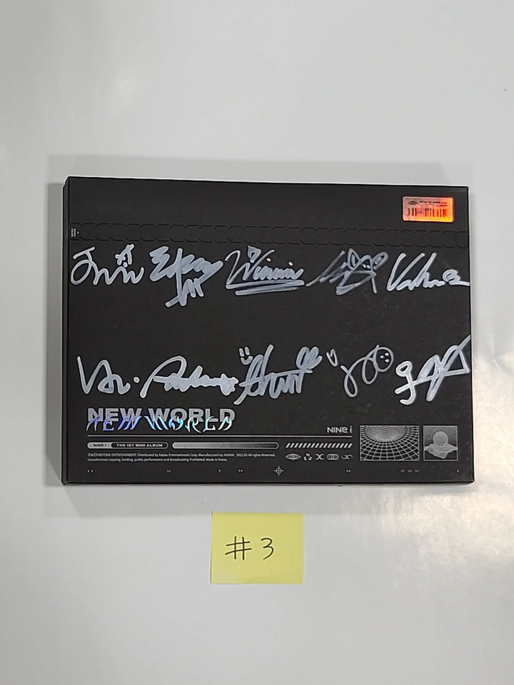 NINE.i "New World" - Hand Autographed(Signed) Promo Album (New / Sealed) - HALLYUSUPERSTORE