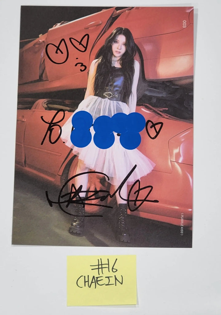 Purple Kiss 'memeM' - A Cut Page From Fansign Event Album Photo - HALLYUSUPERSTORE