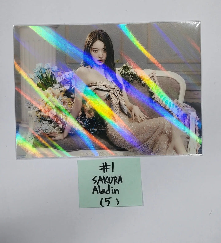 LE SSERAFIM "FEARLESS" - Aladin Pre-Order Benefit Hologram Postcard - HALLYUSUPERSTORE